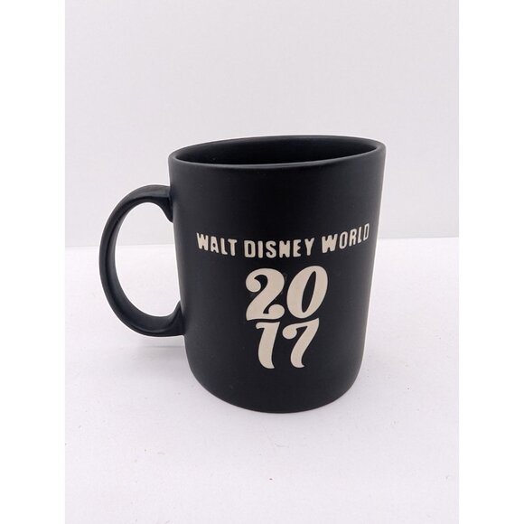Mug Disney World Fantasia Sorcerer Mickey Mouse Etched coffee Black Beige 2017 - Picture 2 of 15